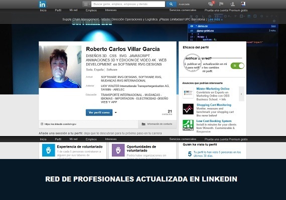 Red de Profesionales actualizada en Linkedin.